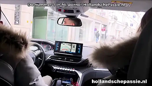 Picking up Gaby, the horny Dutch hitchhiker!