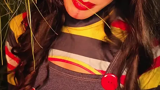 Latina Has a Rich Squirt on Halloween