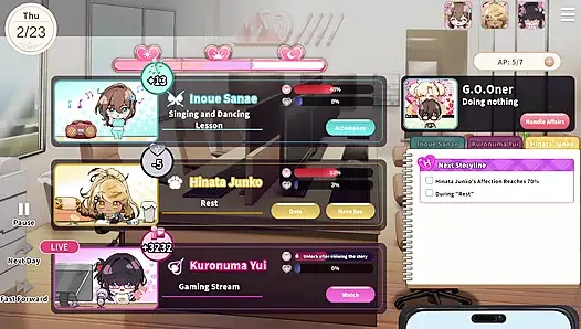 4 V-Lover Yui Rubs It In. Our MC walks in and sees Yui masturbating!