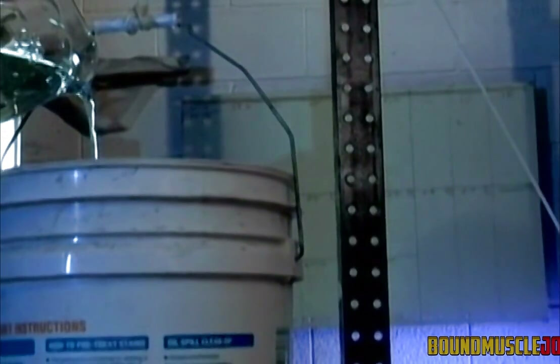 BoundMuscleJocks Sub Gay Endures Bucket Water Ball Stretching CBT