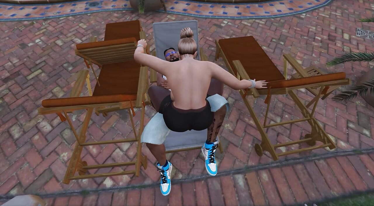 GTA 5 Franklin and Amanda - Caught Staring from the Balcony (Part 1)