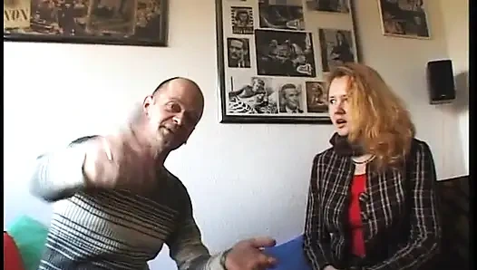 Ginger teen with big boobs and hairy pussy gets naked at casting