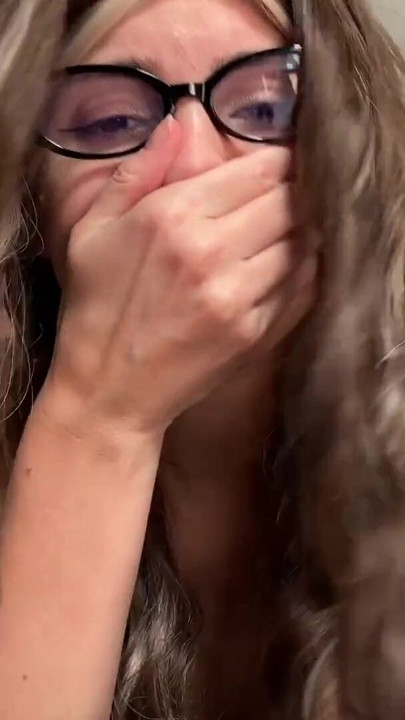 The delivery guy delivered the package and left his cum in her ass - feet fetish | Clip 1