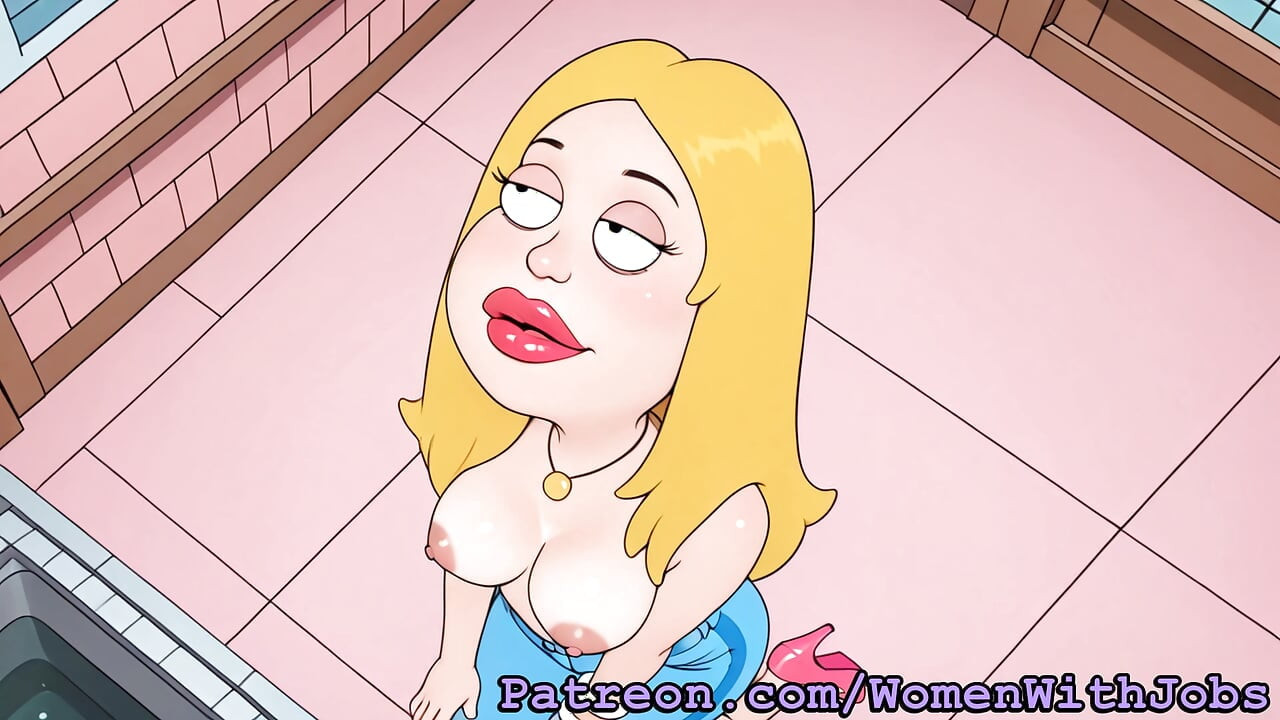 Futanari Francine Smith - Masturbating, Cumshots, Self Sucking