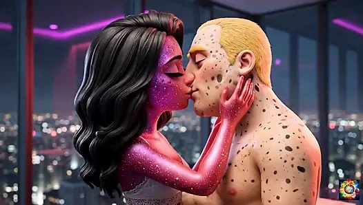 Pasangan romantis berbagi malam yang sensual - asmr hentai ai