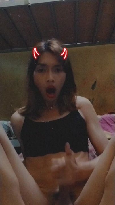 Horny asian shemale