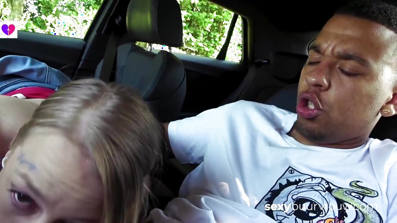 Public Sex: Black Guy has Car Sex with Hot Dutch Slut
