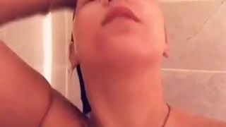 Whore washing after being fucked