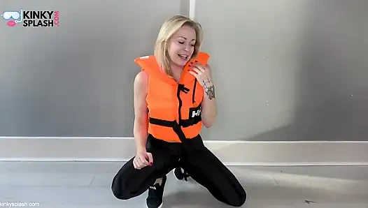 Asmr Lifejacket Fetish Confession in Shiny Leggings