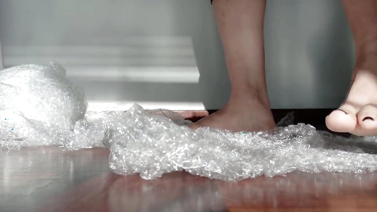 Barefoot Asmr Standing on Bubble Wrap