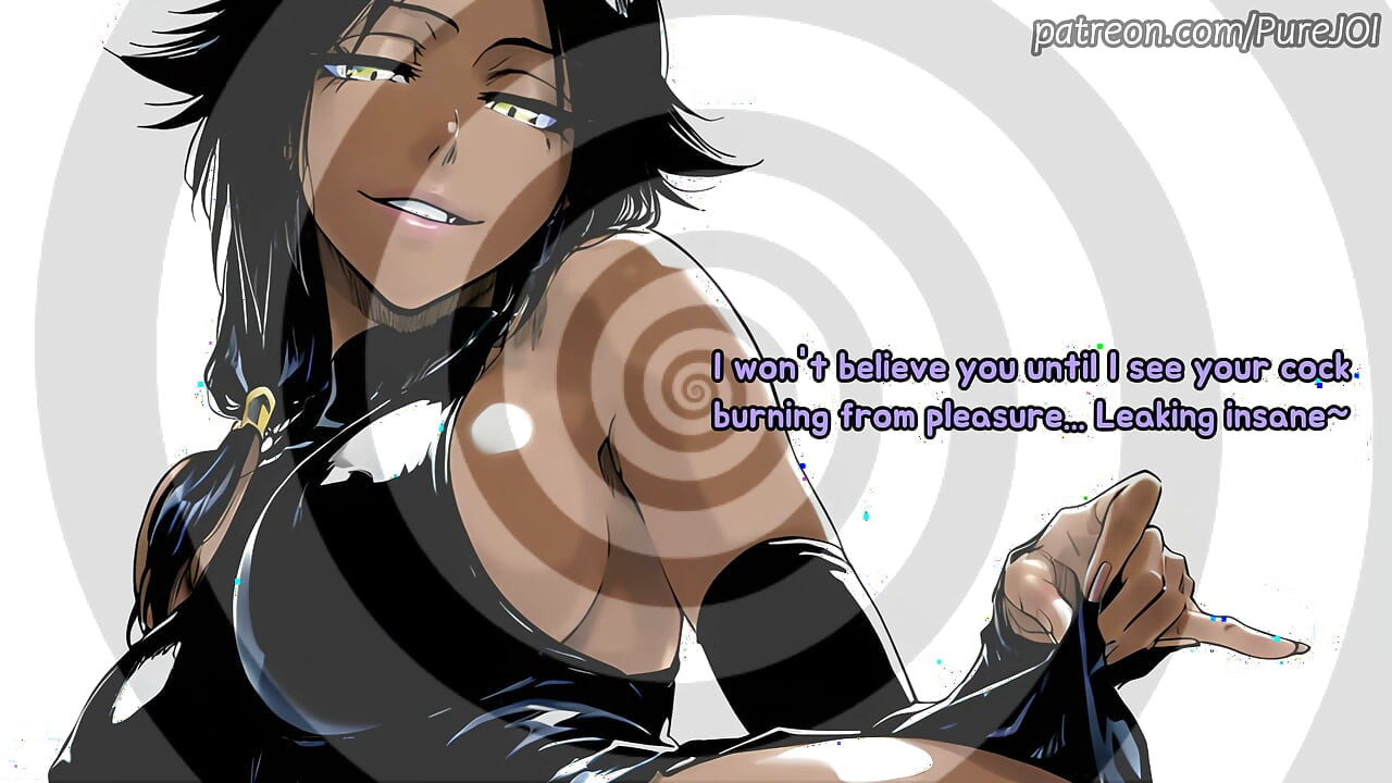 Looped! Yoruichi checks on your massive cock (Femdom JOI)