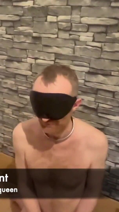 Iconic moment from "Femdom mistress punishes chastity slave leaves him chained to the wall naked"