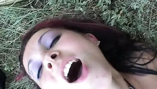 Ceciles außenausstellung vor den passanten