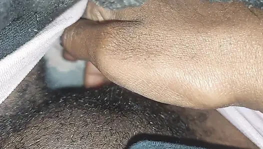 Playing with my wet shaved pussy