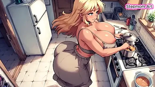 JOI Stepmom Hot Kitchen - Come with me 100% You'll cum - Dirty Talk
