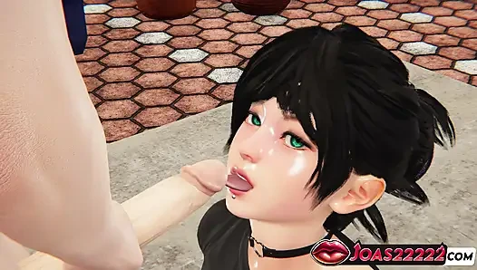 Animasi 3d gothy yuko wet - frenulum jilat, toket besar dientot toketnya, crot di mulut di hentai tanpa sensor