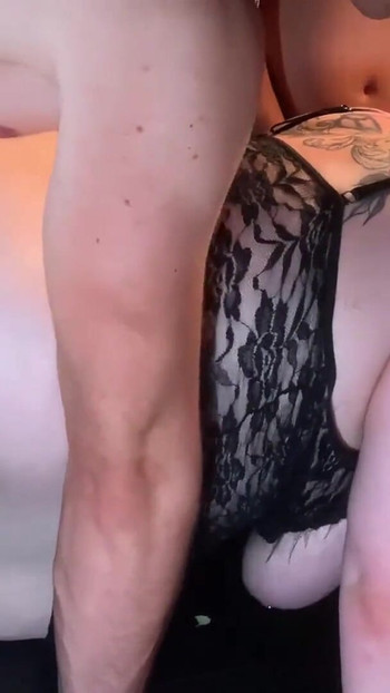 Iconic moment from "German BBW Abby Strange vs 12 guys - amateur Gangbang"