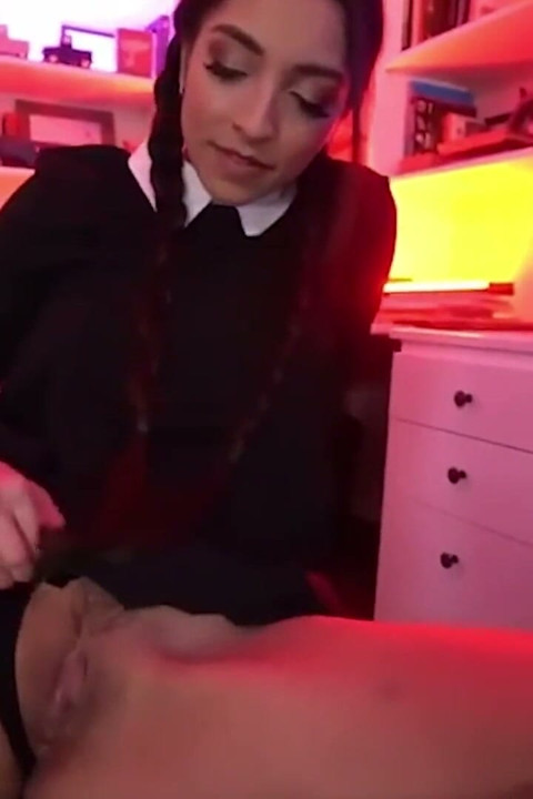 Wednesday Addams and Her Best Friend Use Multiple Toys to Orgasm