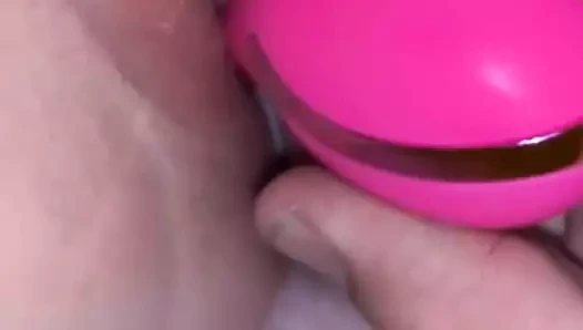 CreamyDixieLove playing with creamy pussy with vibrators and dildos stretching tight little pussy