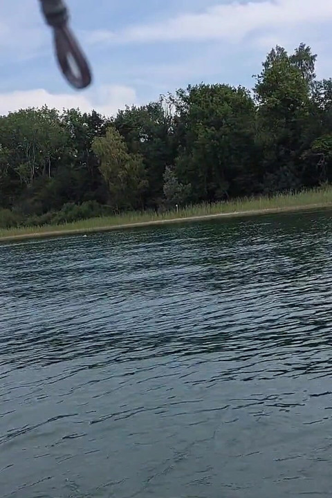 Sexy Granny Swims Naked in a Lake!