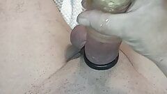 Eruption juicy cumshot with Fleshlight and cockring on!