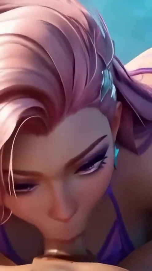 League of Legends Seraphine cosplay Breast Play, POV Blowjob, and Side Missionary Tease | Clip 2
