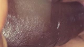 Real homemade interracial fuck and squirting all over BBC