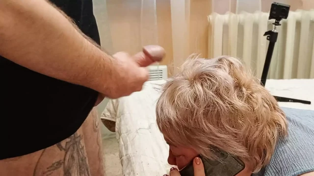 for ignoring my dick, I cum on my stepmom's hair