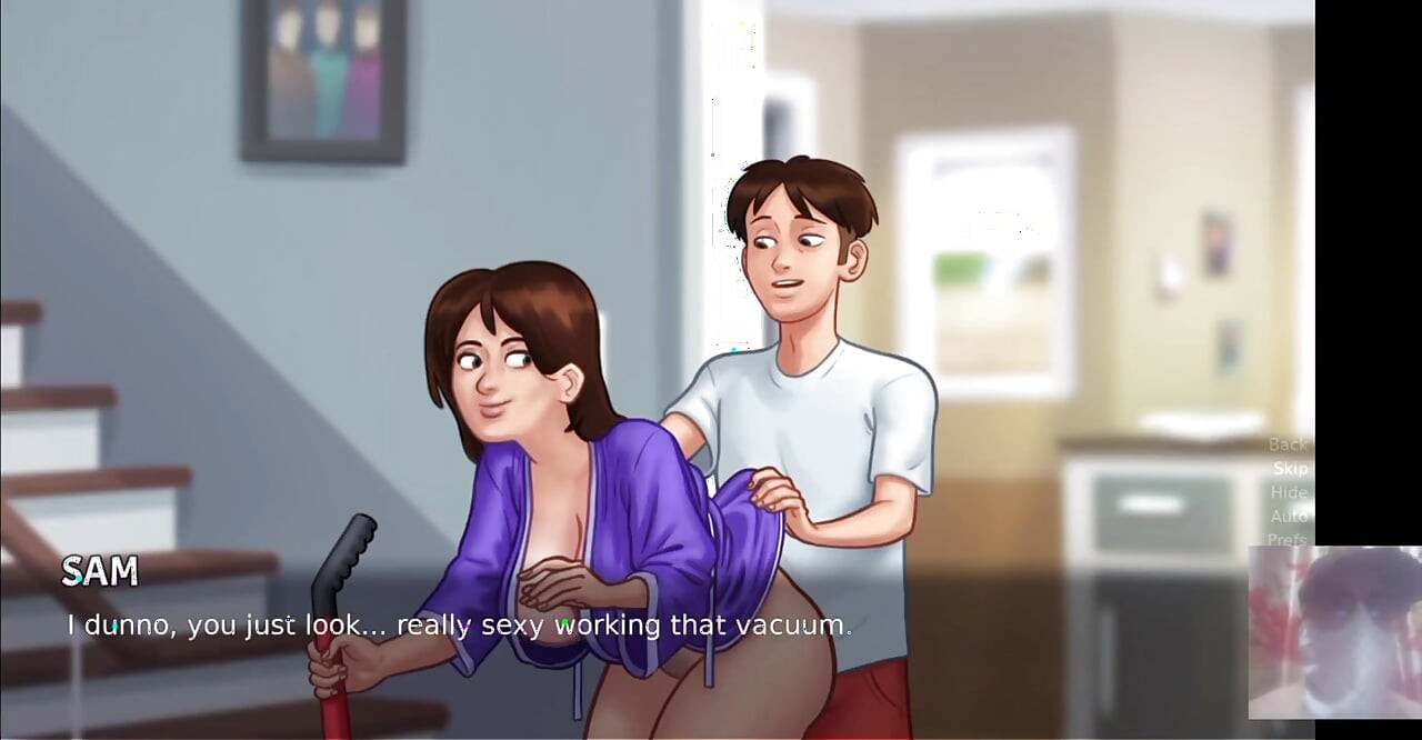 Orta yaşlı seksi üvey anne şaşırdı!! Onu arkadan.