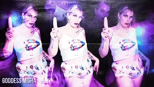 Werde dumm für mich und lutsch deinen ersten echten schwanz!