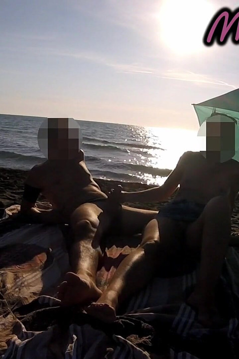 French Teacher Risky Masturbation Caught on Crowded Beach Helps Squirt Extreme Cumshot