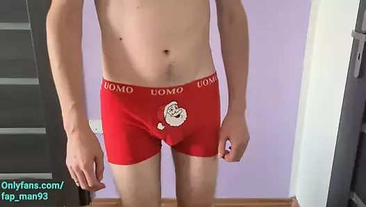 HOT BOXERS SHOW - I'm trying on some of my boxers with touching myself and my hairy dick closeup 4K