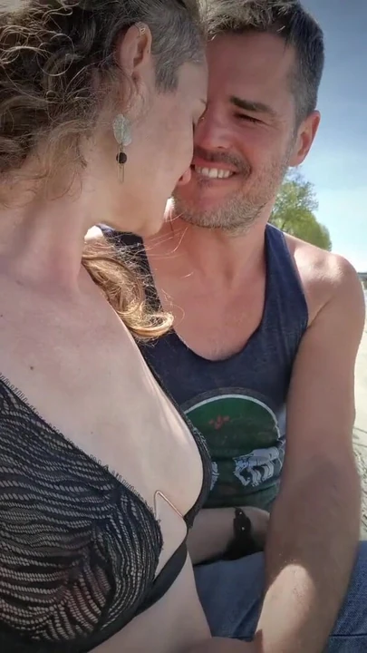 Emotional moment from "Making out in Arles (France) & fingering her wet pussy - Public Nudity"
