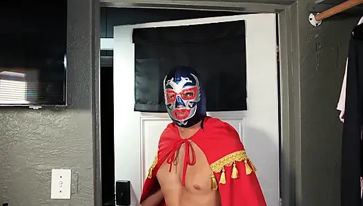Trans Goddess Akira Rabbit Takes Her Luchador Boyfriend Lucas Fierro's Huge Cock!