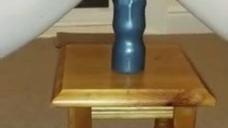 Mijn poesje versus 30 cm zwarte dildo