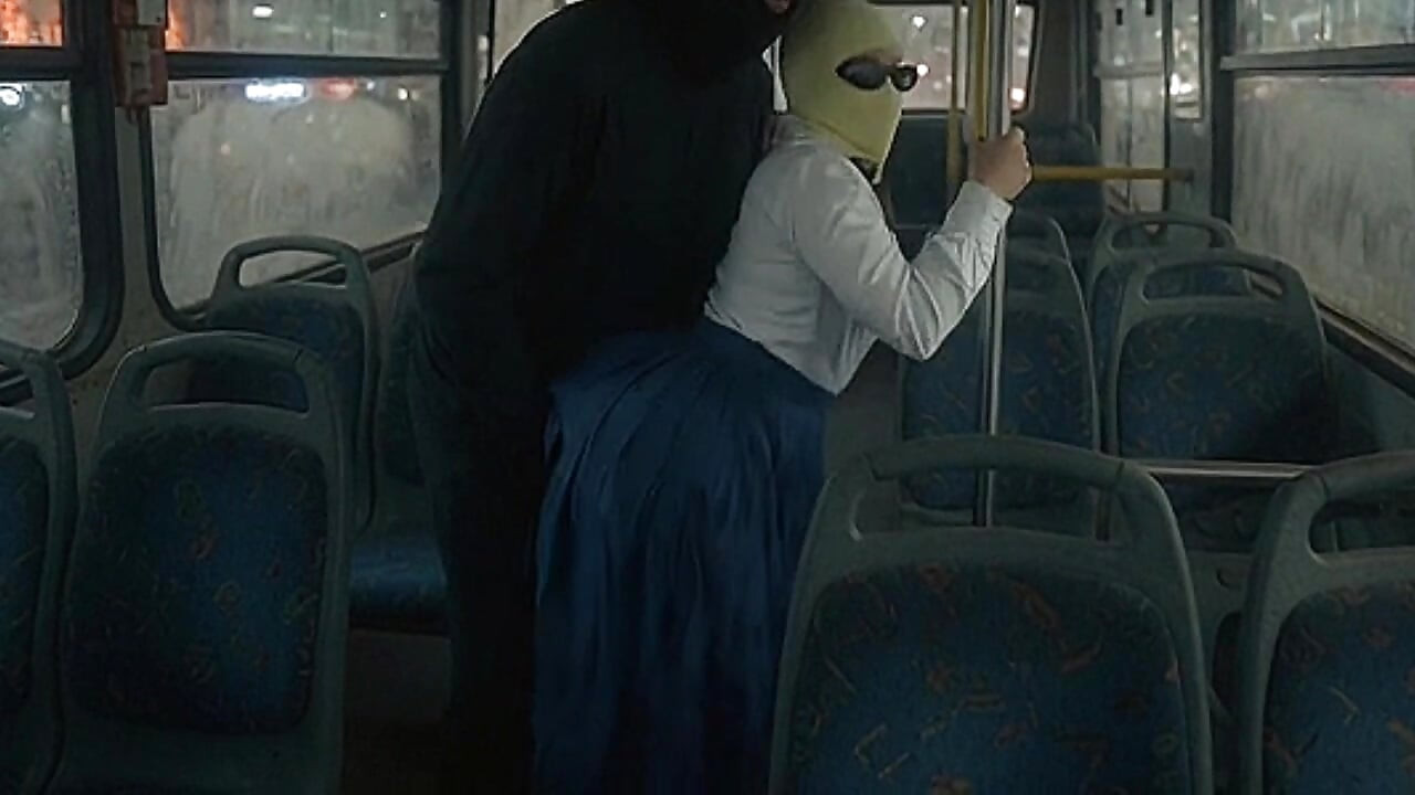 Petite Schoolgirl Pressed by Masked Man in Bedroom