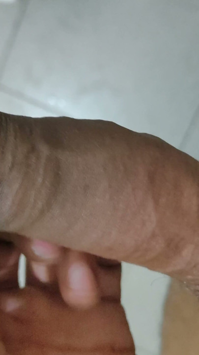 7.5 inch Lovely hard big cock morning bathroom cum | Clip 1