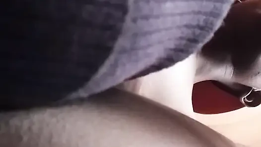 Big black dick bulge in your face