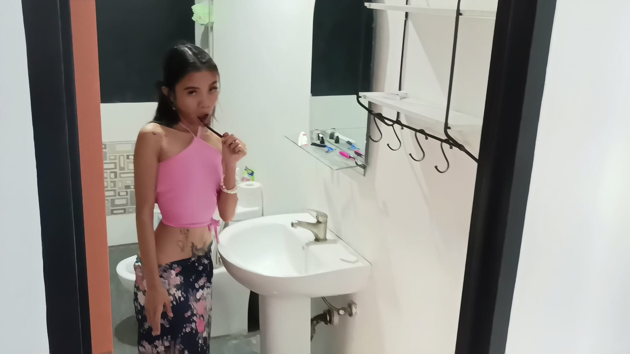 Brushing teeth followed by Hard Rimming