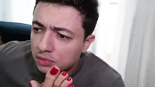 Sexy and Bossy Neighbor Puts Him in the Friendzone and Has Her Feet Worshiped by New Neighbor