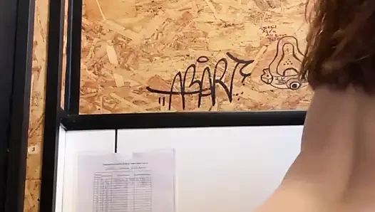 My full naked risky public bathroom masturbation