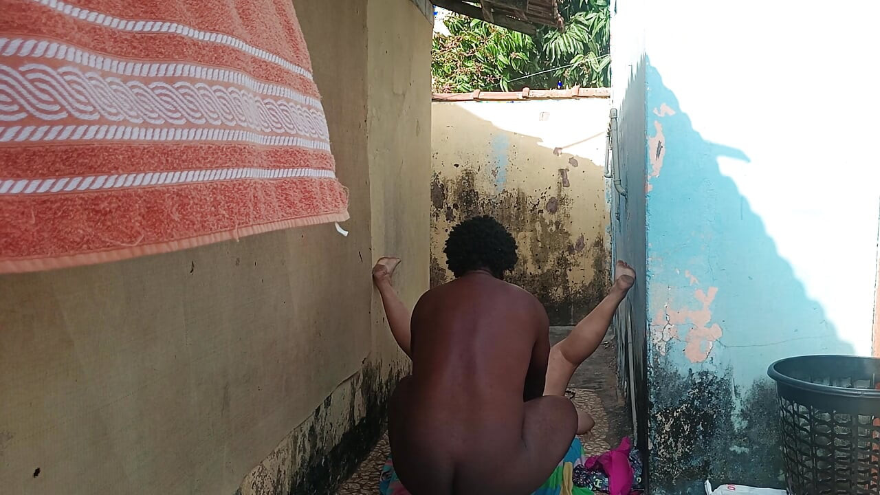 I caught the neighbor at home and came inside her