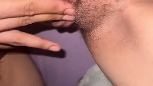 Real couple late night mutual cum session