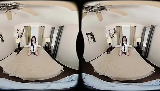 Forbvr - murid nakal yang lagi sange ini pengen banget nyepong dan ngentot kontol sampai matanya merem melek - pov