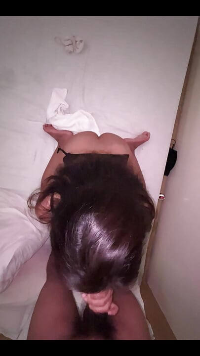 Nepali whore giving deep throat blow job before sex