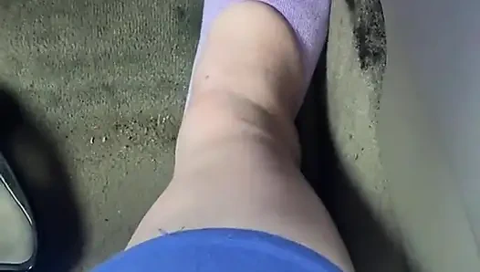 Pedal Pumping in Purple Socks