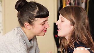 Lesbian Sex Position Lesson and Strap on Fucking - ersties