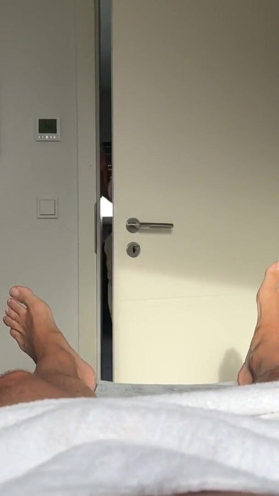 Client Strokes His Cock While Getting a Massage - Masseuse Joins In | Clip 1