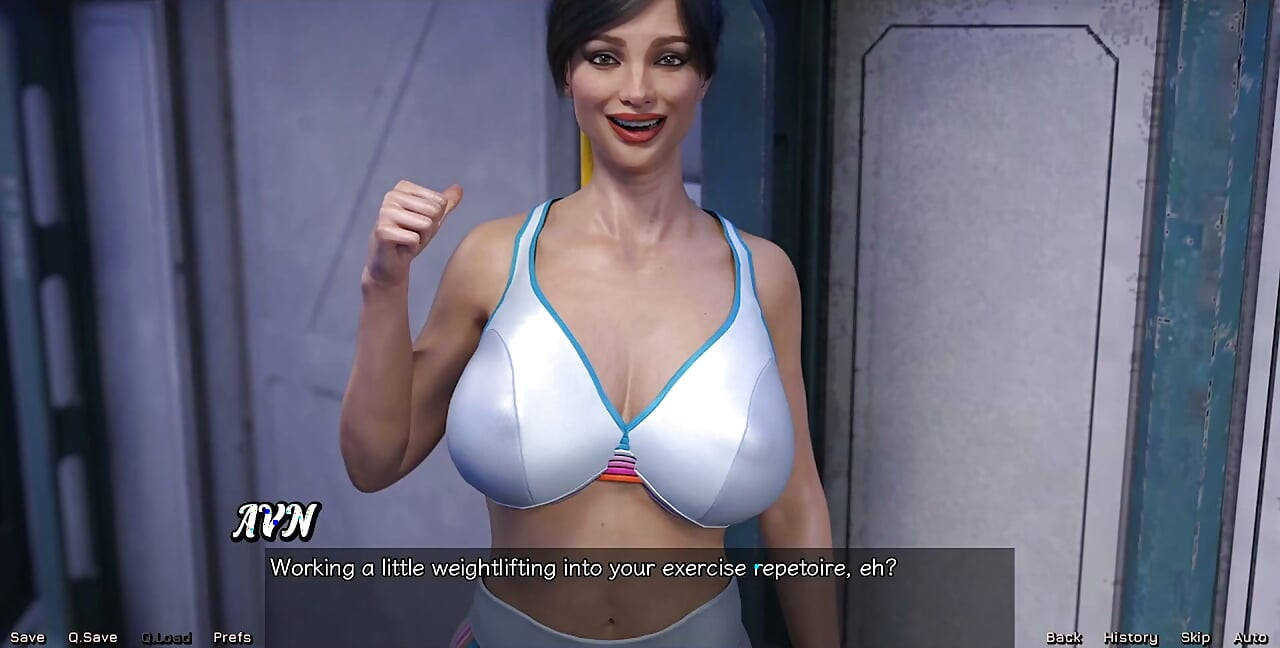 Stranded in Space - Planning Yoga Date with Brunette Milk with Huge Tits