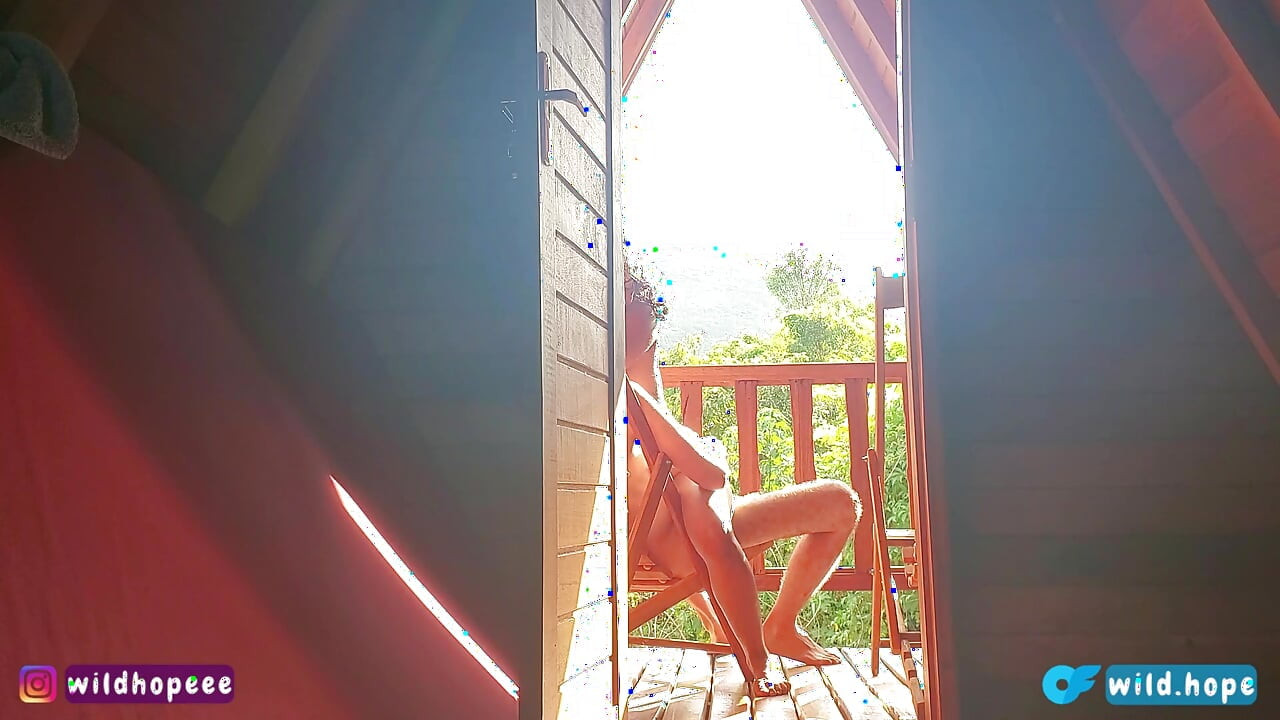 Colombian brunette has sex in a cabin in the woods